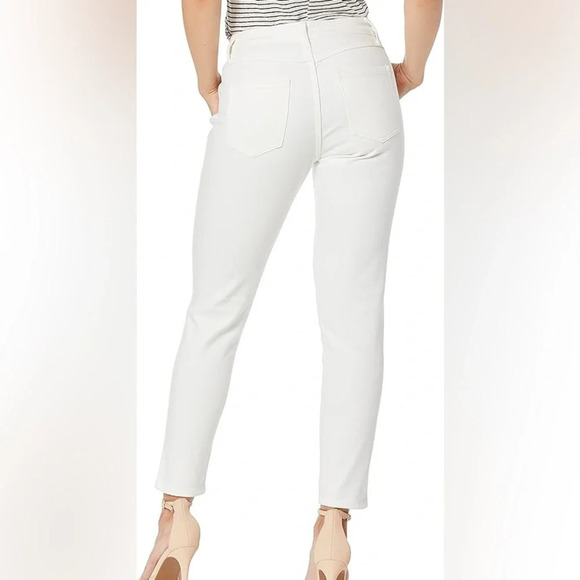 EVIDNT LA Tate Notched Hem Mid Rise Skinny Jean in White - Size 26 - Picture 3 of 11